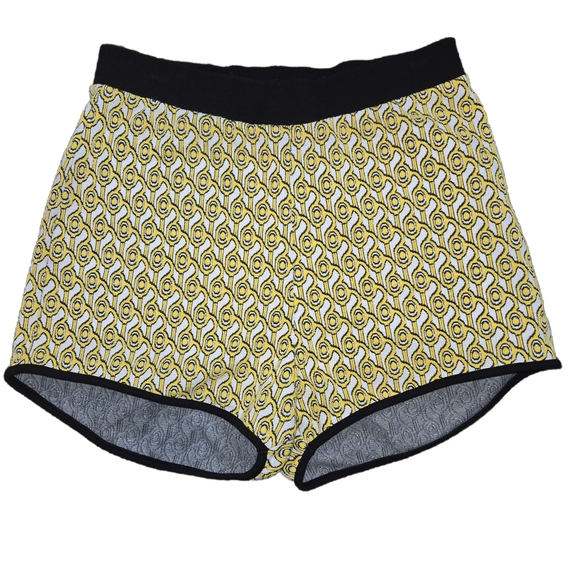 Zara Yellow and Black Patterned Shorts - Picture 1 of 3
